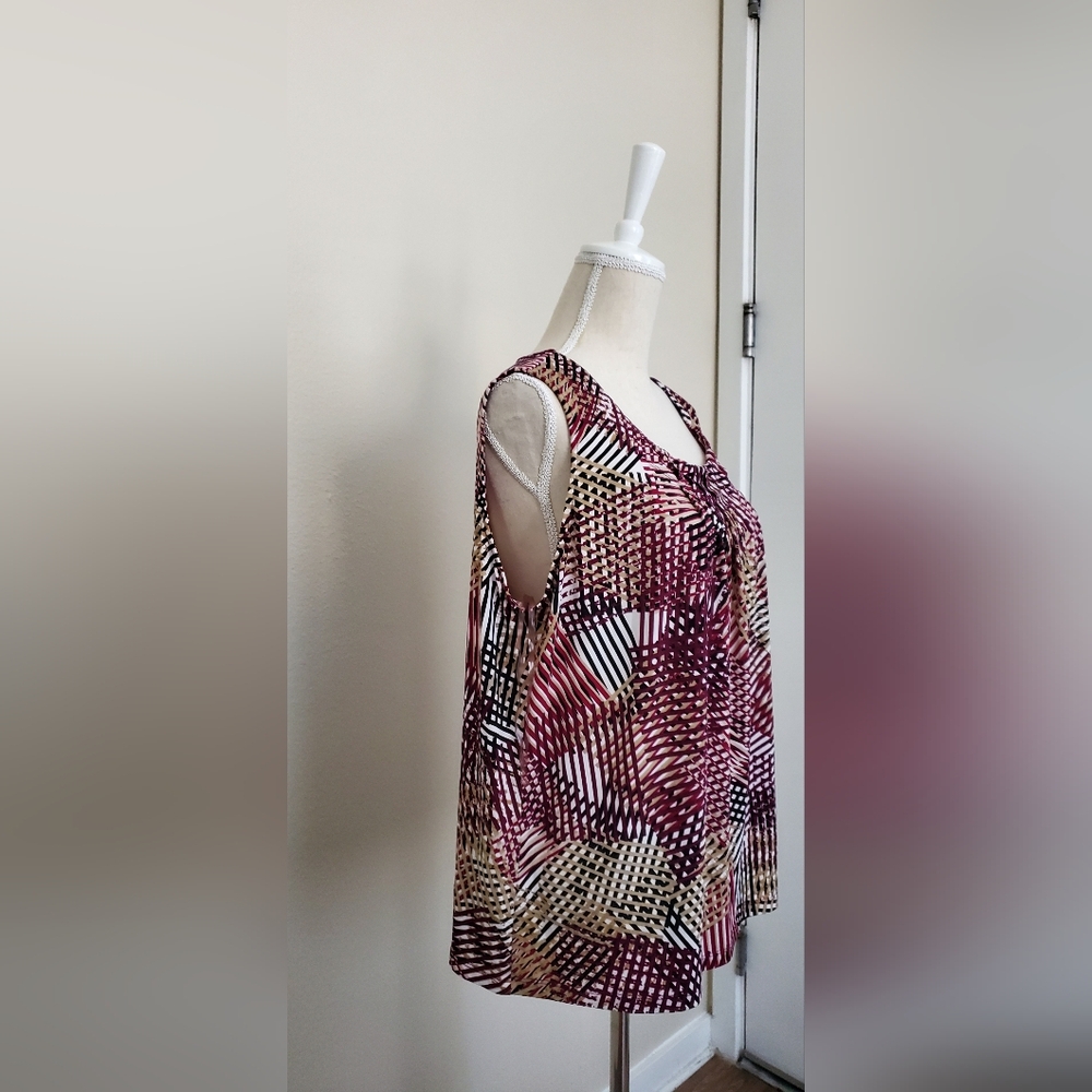 Jones Studio Separates Multicolor Geometric Blous… - image 2